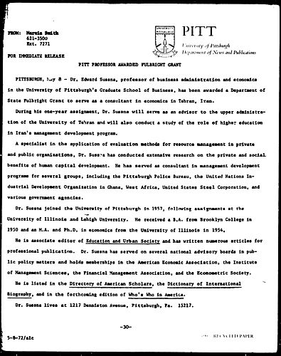 Pitt Professor Awarded Fulbright Grant