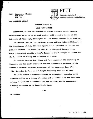 Harvard Scholar To Give Pitt Lecture