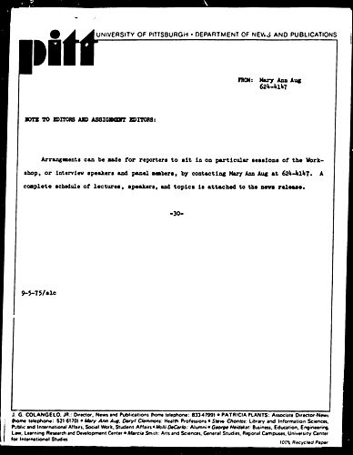 Pitt Sponsors Workshop On Individual Rights And Constitutional Issues