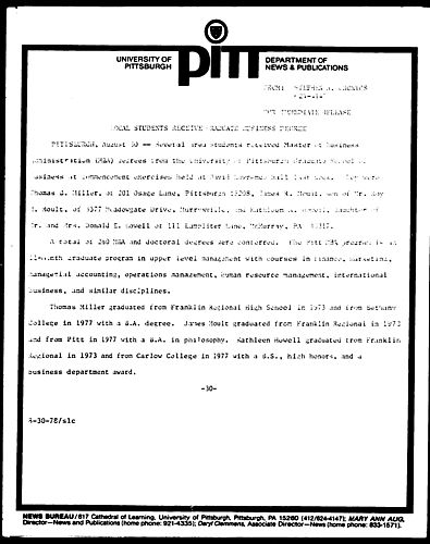 Local Students Receive Graduate Business Degree