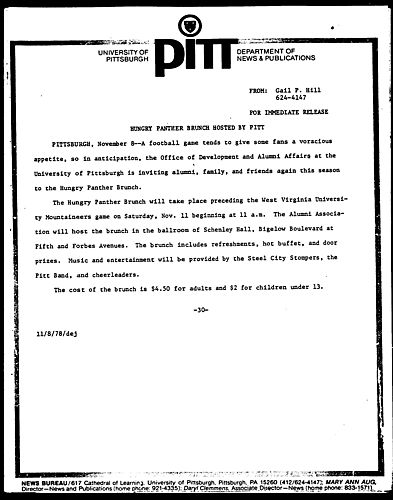 Hungry Panther Brunch Hosted By Pitt