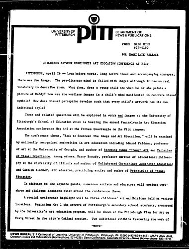 Childrens Artwork Highlights Art Education Conference At Pitt