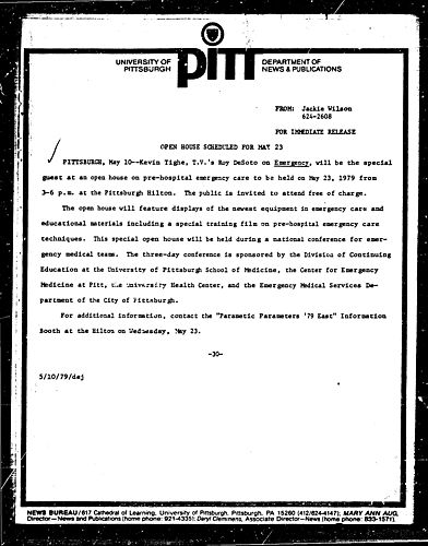 Open House Scheduled For May 23