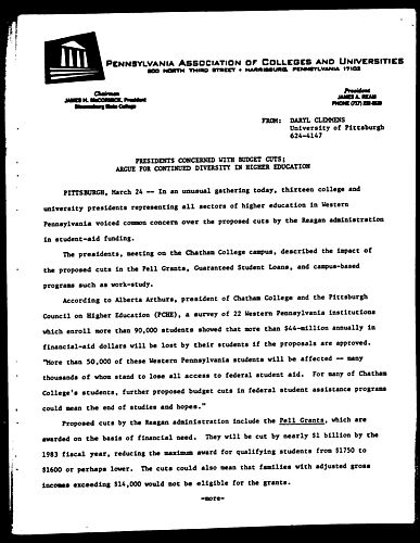 Presidents Concerned With Budget Cuts; Argue For Continued Diversity In Higher Education