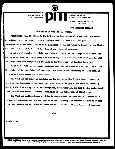 Promotion At Pitt Medical School