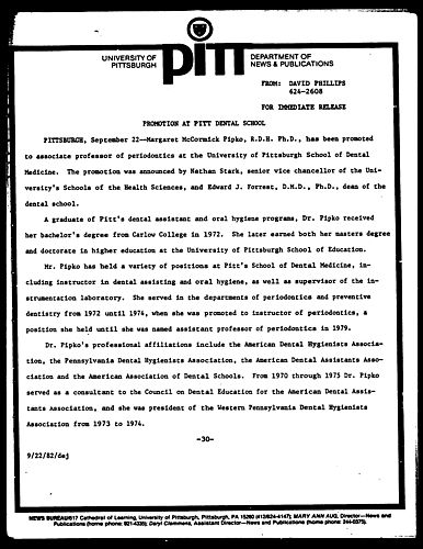 Promotion At Pitt Dental School