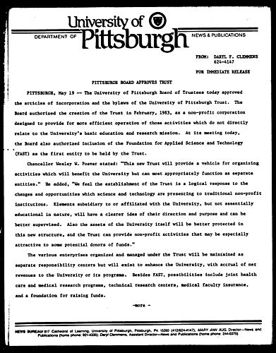 Pittsburgh Board Approves Trust