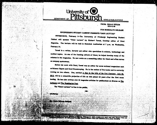 Engineering Student Cabinet Presents "Omni Lecture"