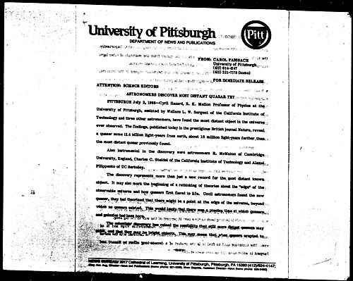 Astronomers Discover Most Distant Quasar Yet