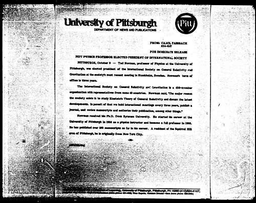 Pitt Physics Professor Elected President Of International Society