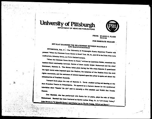 Pitt Play Examines The Relationship Between Malcom X And Elijah Muhammad