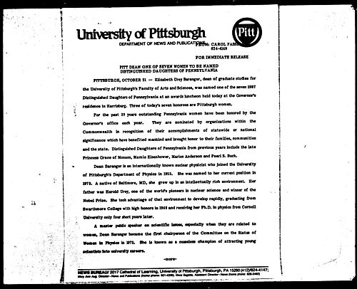 Pitt Dean One Of Seven Women To Be Named Distinguished Daughters Of Pennsylvania