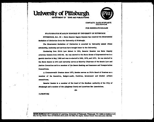 State Senator Scanlon Honored By University Of Pittsburgh