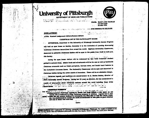 Christmas 1987 In The Nationality Rooms