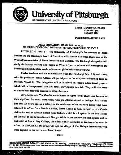 Area Educators Head For Africa To Enhance Global Studies In Pittsburgh Public Schools