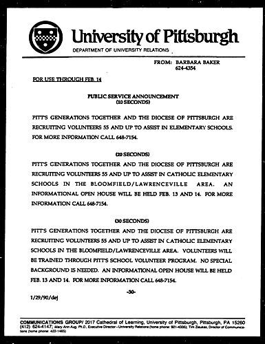 Public Service Announcement