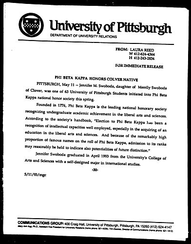 Phi Beta Kappa Honors Colver Native