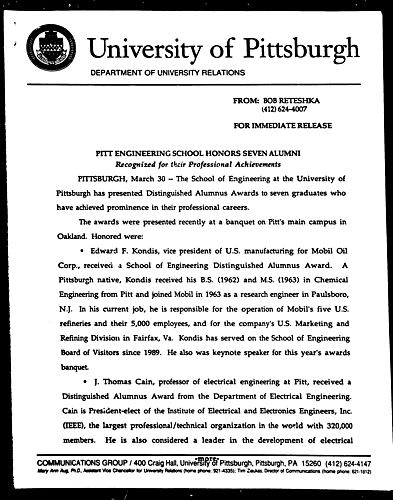 Pitt Engineering School Honors Seven Alumni