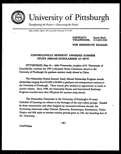 Connellsville Resident Awarded Abroad Scholarship at Pitt