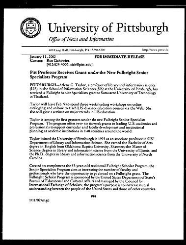 Pitt Professor Receives Grant under the New Fulbright Senior Specialists Program