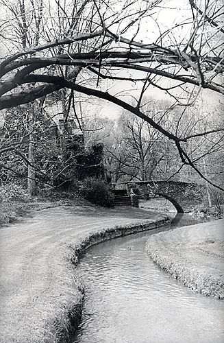 Lynch Hall and Slate Run Creek