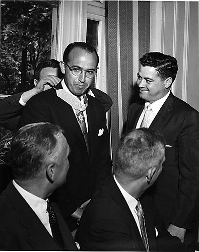 Jonas Salk Accepting an Award